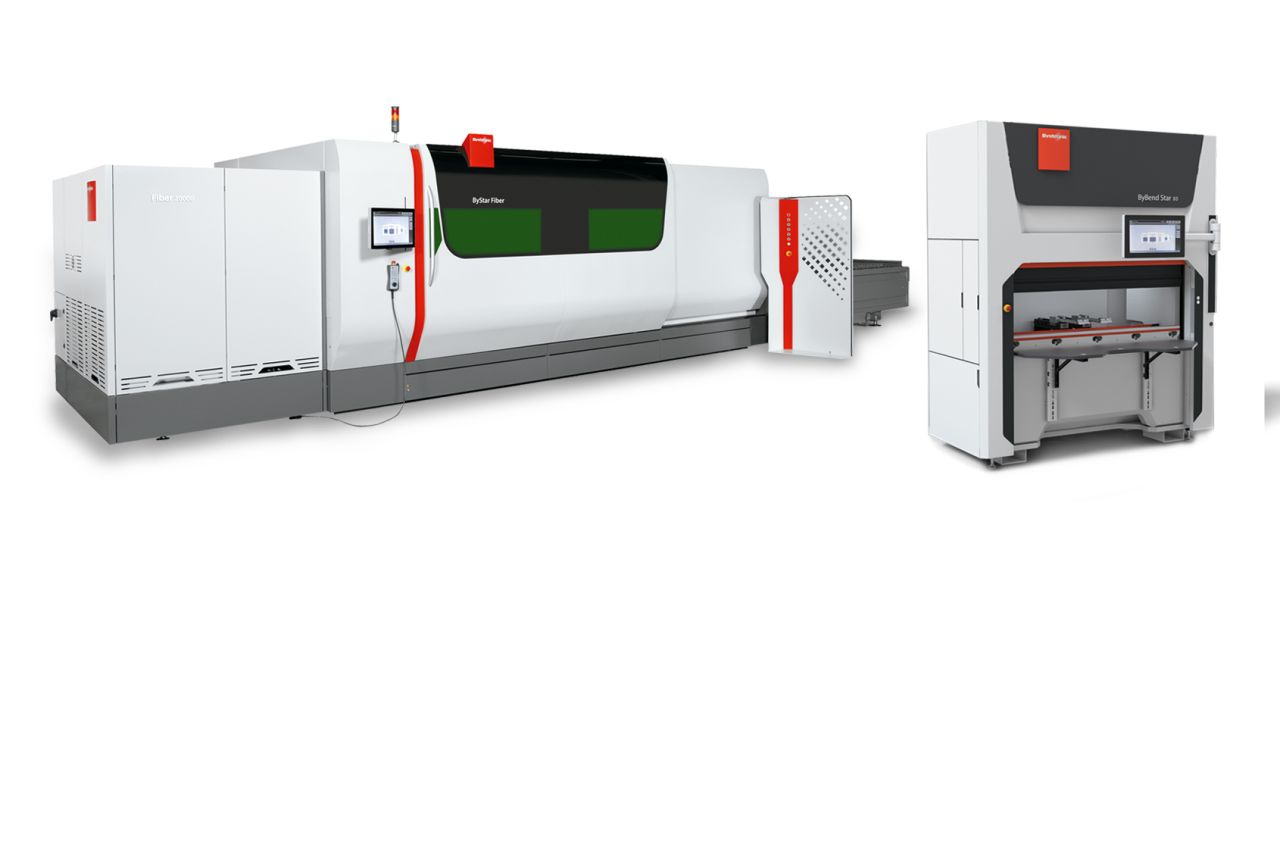 ByStar Fiber 20kW Fiber laser cutter with ByBend Star 80 press brake