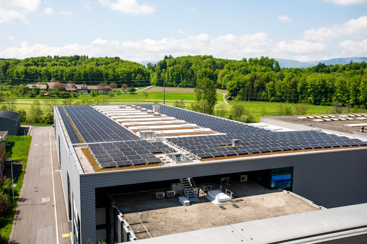 PV System on Bystronic roof