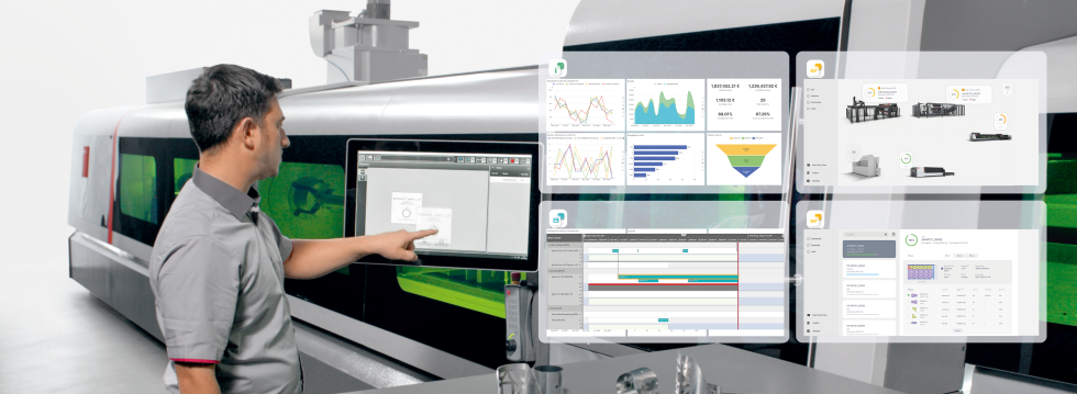 BySoft Suite - Man operating a tube laser machine