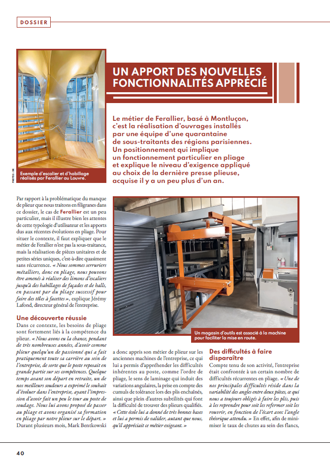 Première page de l'article sur Ferallier