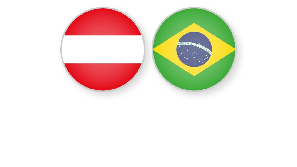 Flags Austria, Brazil