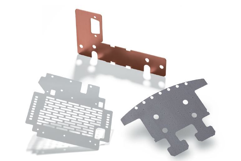 Sheet metal parts 3 mm thick and less cut with a Fiber laser system.
