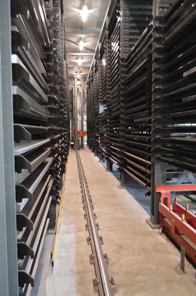 Antil customer STL s.r.l. maximizes storage density with two rows of eight towers.