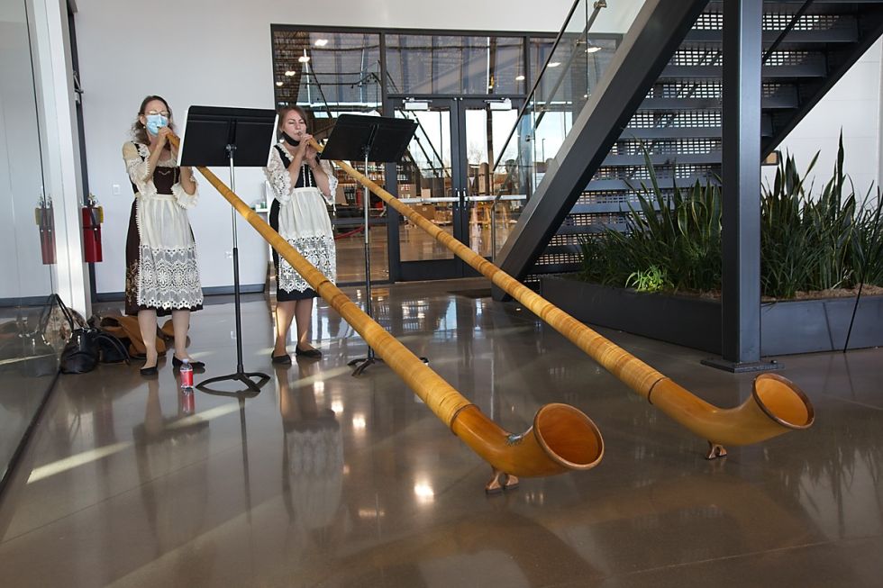 Traditionelle Schweizer Alphörner in Hoffman Estates