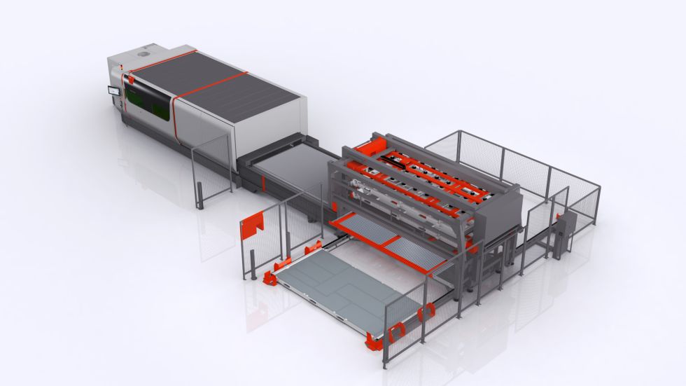 Enhanced automation potential: The “Cassette Changer” extends the range of functions for the removal of finished cut parts and residual sheets.