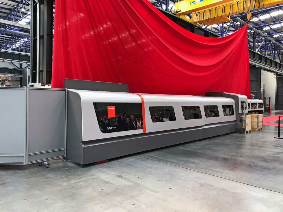 World premiere: the new tube laser cutting system, ByTube 130, will come on the market in the near future.