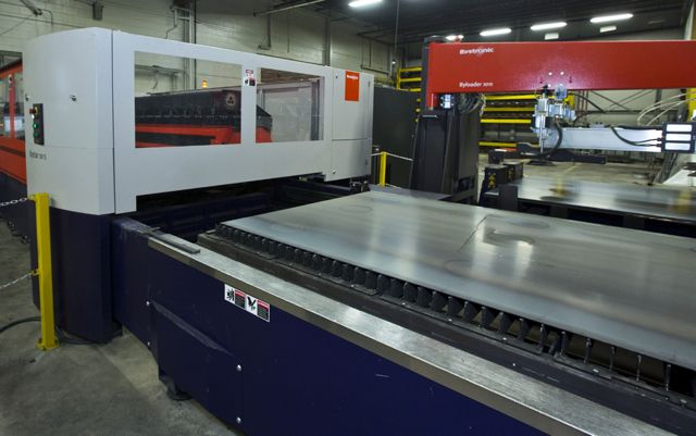One of the initial installs was a Bystronic Bystar 3015 CO2 laser cutter.