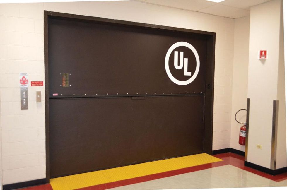 An example of the freight elevator doors Peelle has specialized in building for 113 years.